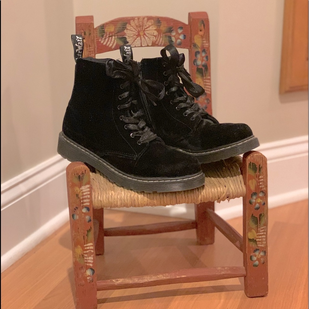 Little girl’s velvet Dr. Marten boots. Like new!